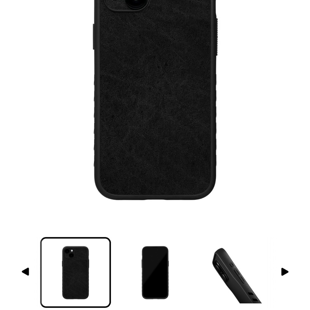 dbrand Black Leather iPhone 15 Plus Case